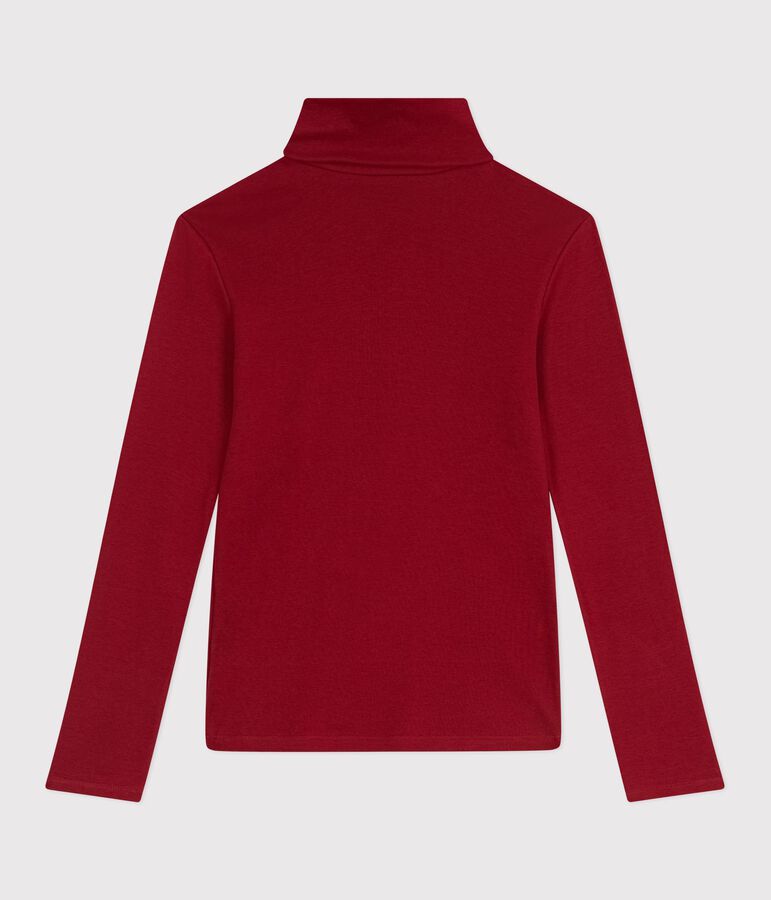 Damen-Rollkragenshirt L'Iconique aus Baumwolle rot