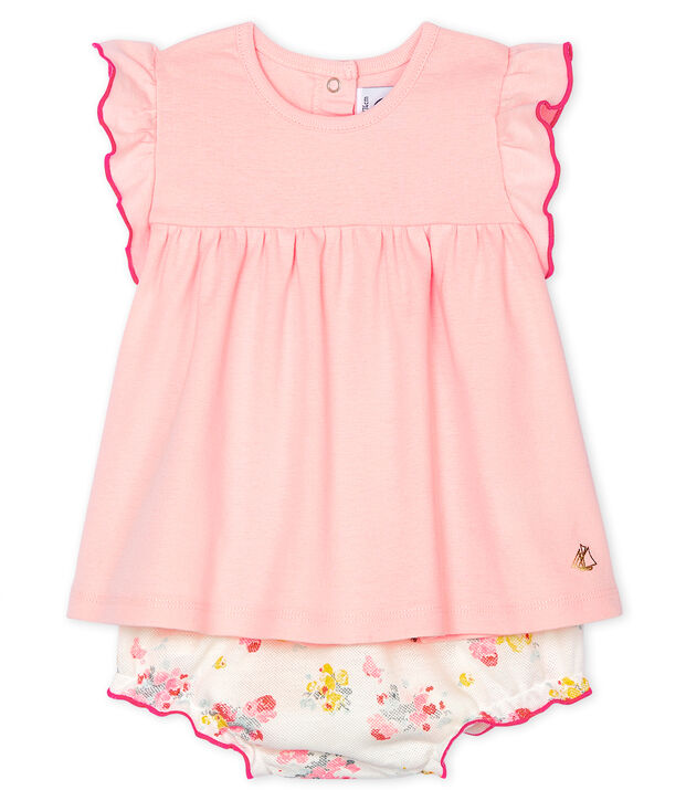 2-teiliges Baby-Ensemble f&uuml;r M&auml;dchen rosa/vielfarbig
