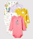 5er-Set langärmlige Baby-Bodys für Mädchen