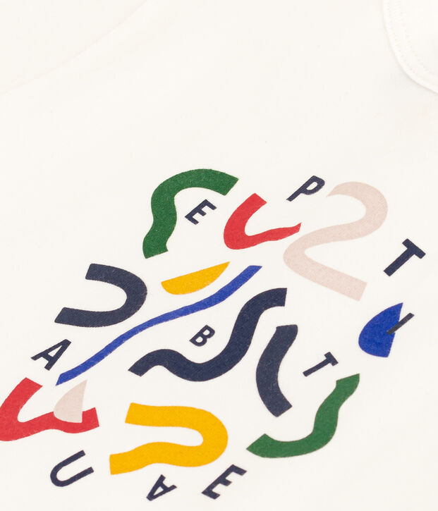 Kurz&auml;rmeliges Baby-T-Shirt aus leichtem Jersey weiss