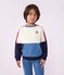 Kinder-Kapuzensweatshirt aus Baumwolle im Colorblock naturfarben/vielfarbig