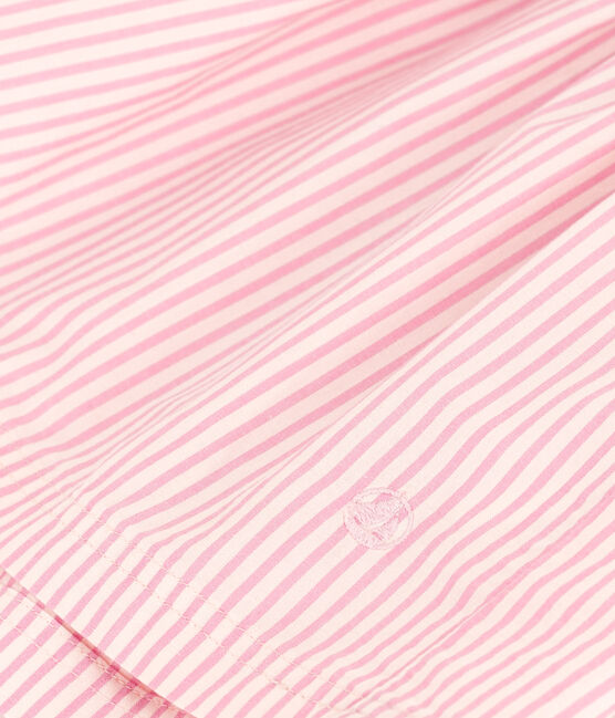 Kurzärmeliges Baumwollkleid für Mädchen SALINE/ SHOCKING