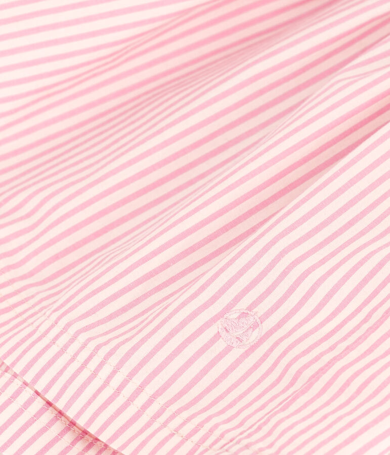 Kurz&auml;rmeliges Baumwollkleid f&uuml;r M&auml;dchen rosa/rosa