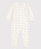 Baby-Strampler aus Nicki weiss MARSHMALLOW/grau ARGENT