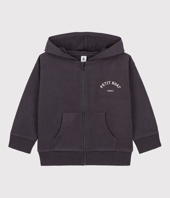 Kinder-Hoodie Petit Boat für Jungen, mit Reißverschluss grau DUMBO