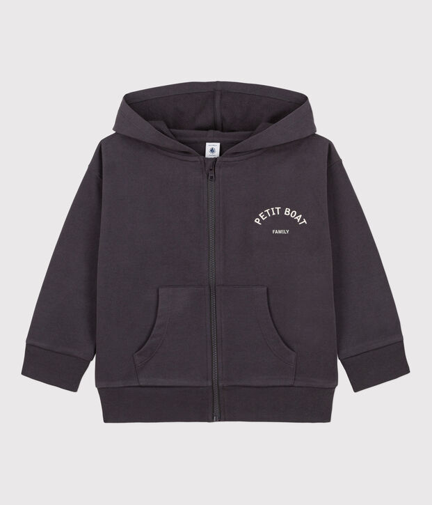 Kinder-Hoodie Petit Boat f&uuml;r Jungen, mit Rei&szlig;verschluss grau