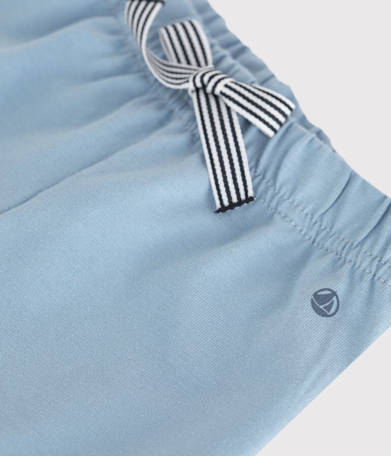 Baby-Shorts aus einfarbiger Baumwolle blau FLO