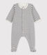 Gestreifter Baby-Bodyjama aus Baumwolle
