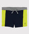 Umweltfreundliche Badeshorts Baby Jungen blau SMOKING/gelb JAUNE