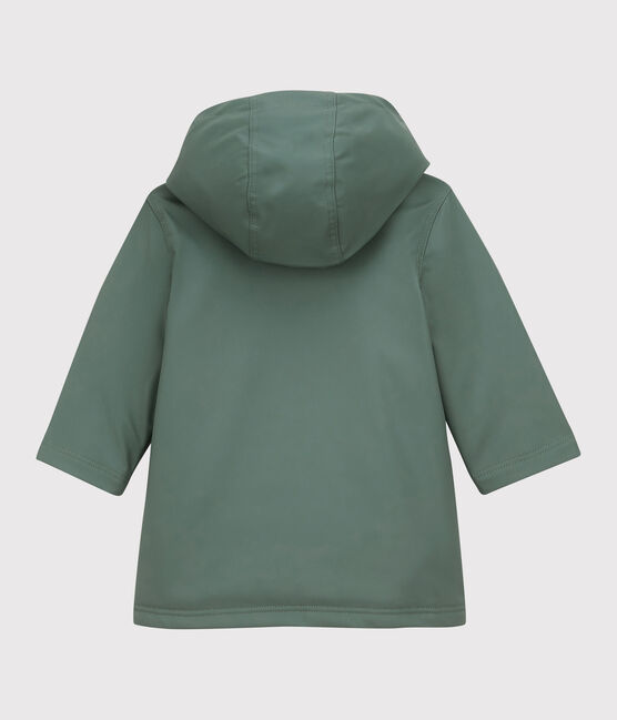 Warme Baby-Regenjacke mit Fleecefutter grün THUYA