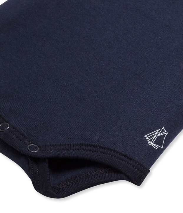 Baby-Body mit Rollkragen blau