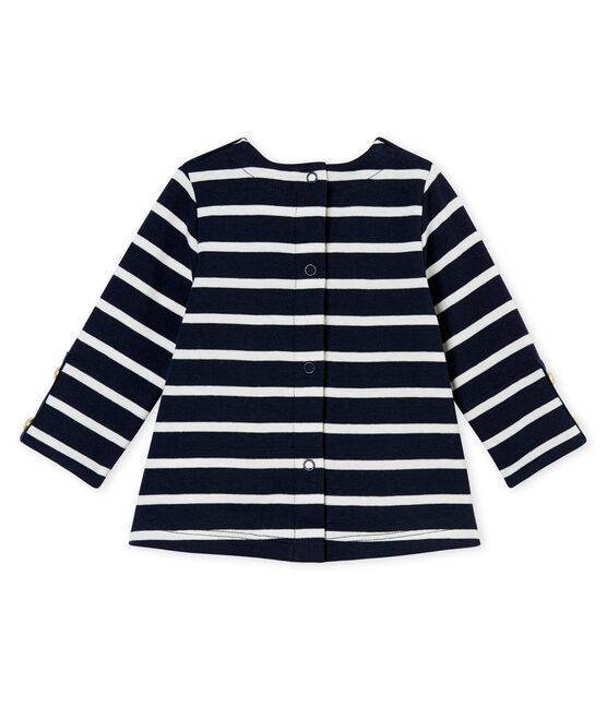 Baby MädchenBluse mit Marinestreifen blau SMOKING/weiss MARSHMALLOW