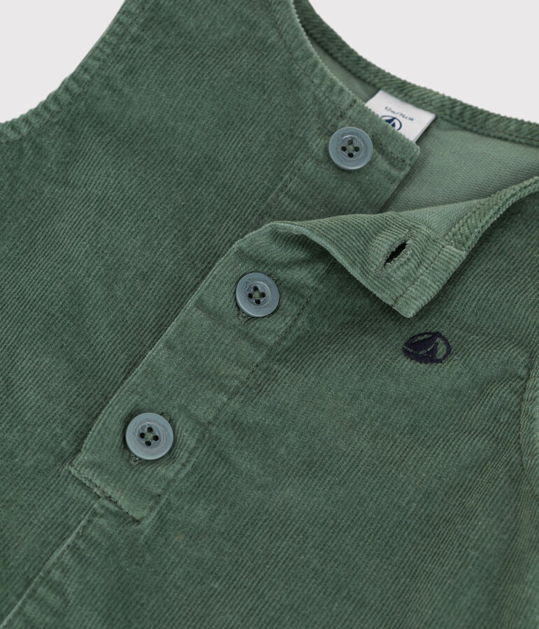 Langer Baby-Overall aus Cord gr&uuml;n