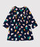 Baby-Kleid aus Cord für Mädchen blau SMOKING/weiss MULTICO