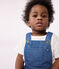 Kurze Baby-Latzhose aus leichtem Denim blau DENIM CLAIR