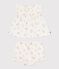 2-teiliges Baby-Set aus Baumwolle, Bluse und Bloomer mit Blumenmuster weiss MARSHMALLOW/weiss MULTICO
