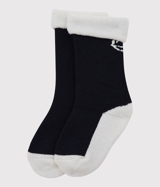 Warme Kindersocken blau SMOKING