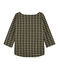 Kariertes Shirt für Damen schwarz NOIR/gelb OR