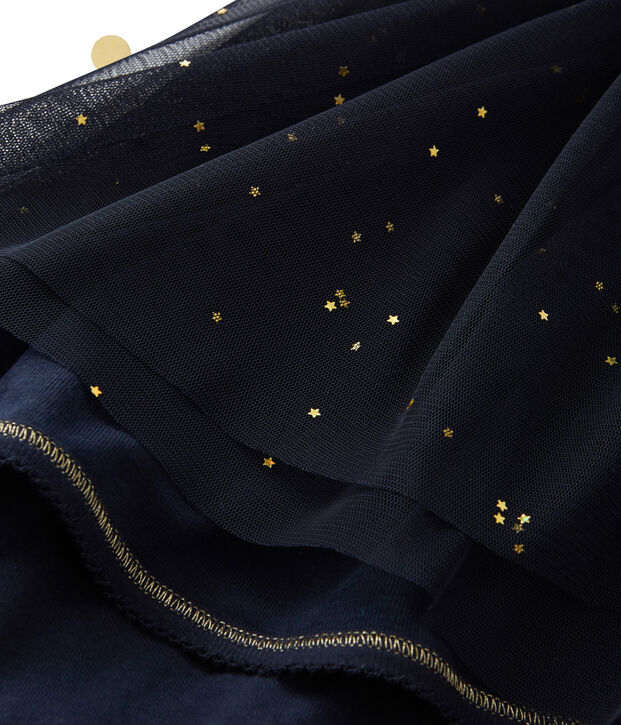 M&auml;dchen-Langarmkleid im 2-in-1-Effekt Petit bateau x Marie-Agn&egrave;s Gillot blau/weiss