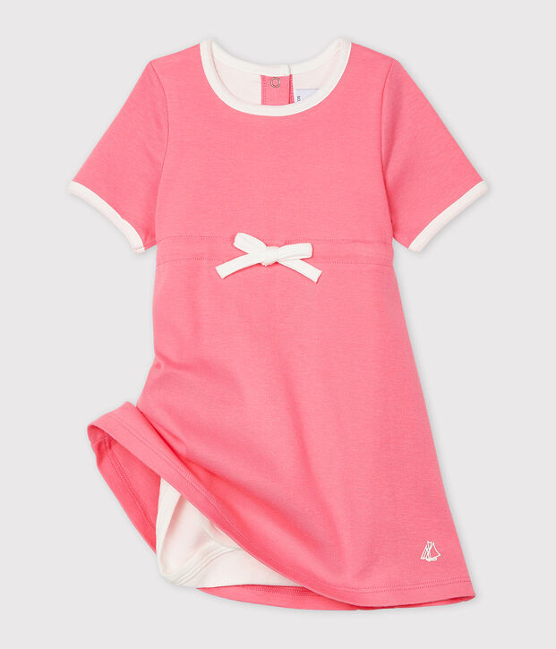 Kurz&auml;rmeliger Baby-Body f&uuml;r M&auml;dchen rosa