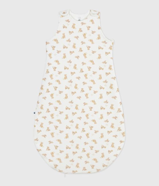 Babyschlafsack aus Nicki mit Leoparden-Motiv TOG-Wert 3 weiss MARSHMALLOW/weiss MULTICO