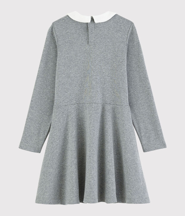 Lang&auml;rmeliges Kinderkleid f&uuml;r M&auml;dchen grau