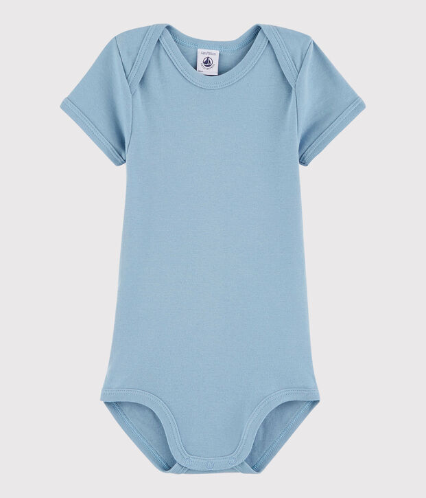 Kurz&auml;rmeliger Baby-Body M&auml;dchen/Jungen blau