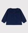 Langärmelige Babybluse aus Feincord BLEU FONCE