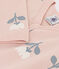 Bedruckter Strampler aus Molton rosa SALINE/weiss MULTICO