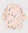Langärmeliges Kinderkleid aus Baumwollgaze für Mädchen rosa SALINE/weiss MULTICO