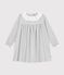 Langärmeliges Kinder-Kleid aus einfarbigem Flanell grau FUMEE CHINE