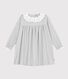 Langärmeliges Kinder-Kleid aus einfarbigem Flanell