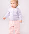 Baby-Cardigan aus einfarbigem Baumwollstrick violett PARME
