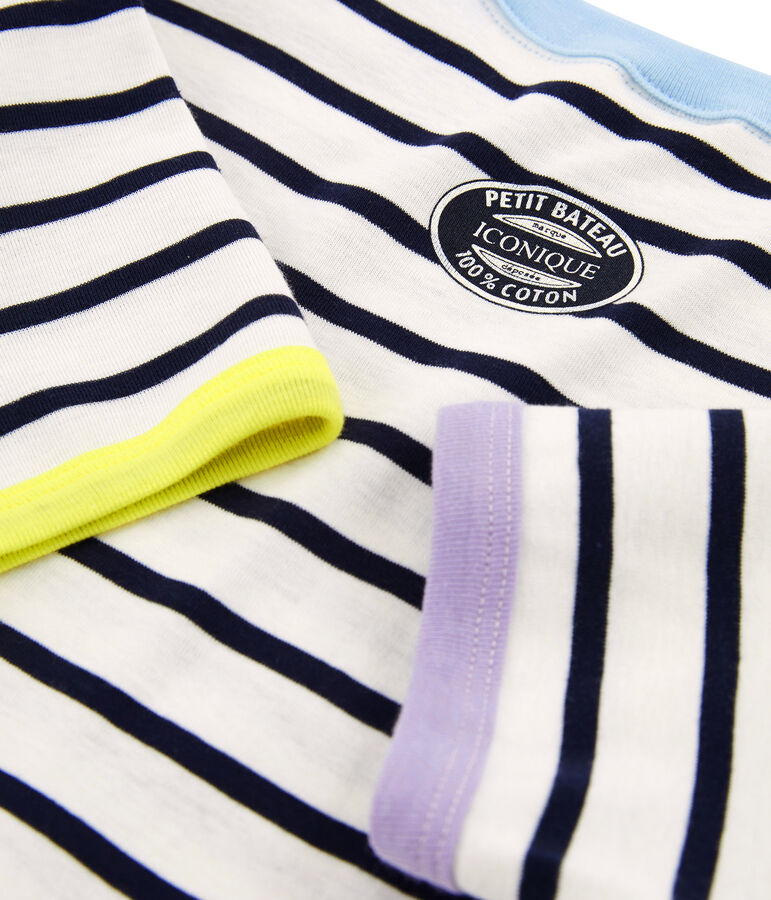 Ikonisches Damen-T-Shirt weiss/blau