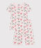 Kinder Capri-Pyjama aus Baumwolle mit Blumenmuster rosa FLEUR/weiss MULTICO