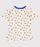 Kurzärmeliges Kinder-T-Shirt aus bedruckter Baumwolle blau AVALANCHE/weiss PERSE