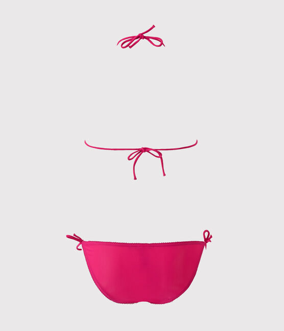 Einfarbiger Damen Bikini rosa PETUNIA