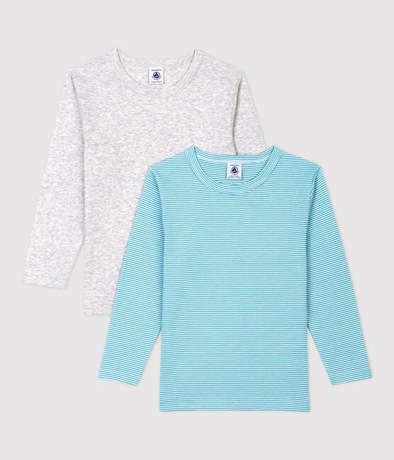 2er-Set langärmelige T-Shirts aus Bio-Baumwolle für Jungen variante 1