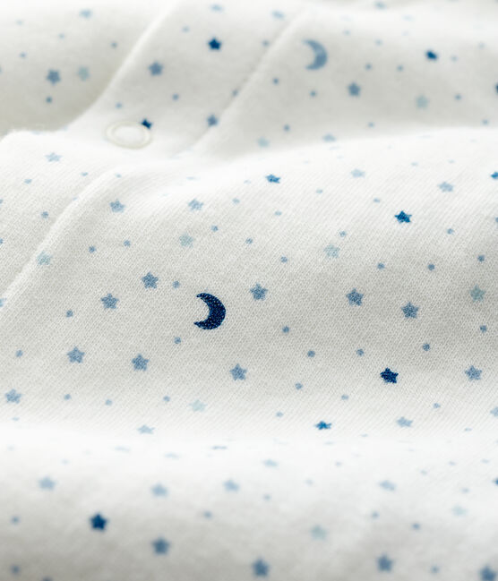 Baby-Strampler mit Sternen-Motiv aus Doppeljersey für Jungen weiss MARSHMALLOW/weiss MULTICO