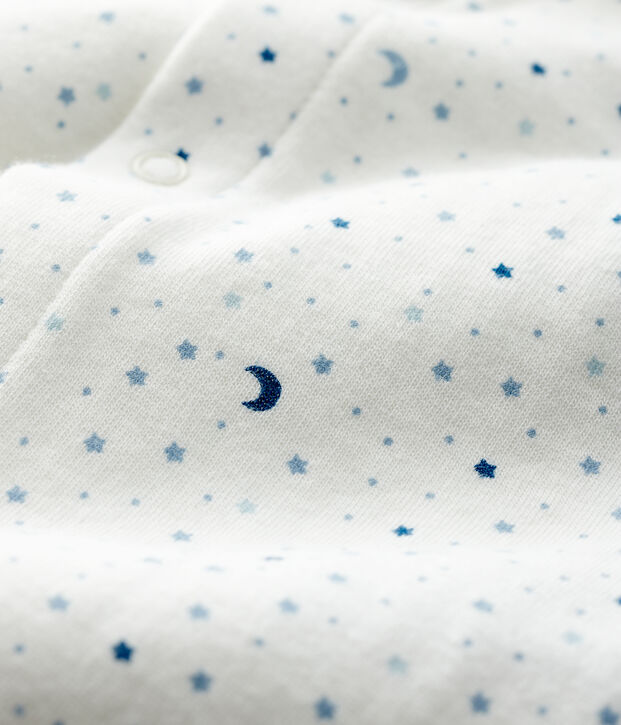 Baby-Strampler mit Sternen-Motiv aus Doppeljersey f&uuml;r Jungen weiss/vielfarbig