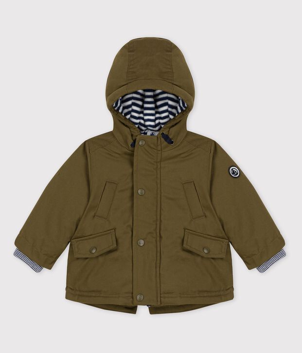 Wasseabweisende Baby-Parka gr&uuml;n