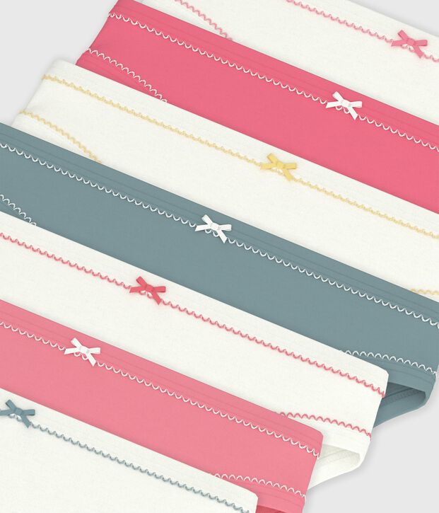 Set Kinder-Slips aus einfarbiger Baumwolle vielfarbig