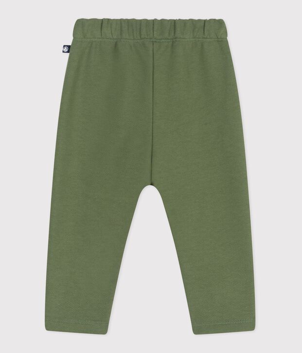 Baby-Jogginghose aus einfarbiger Baumwolle OLIVINE