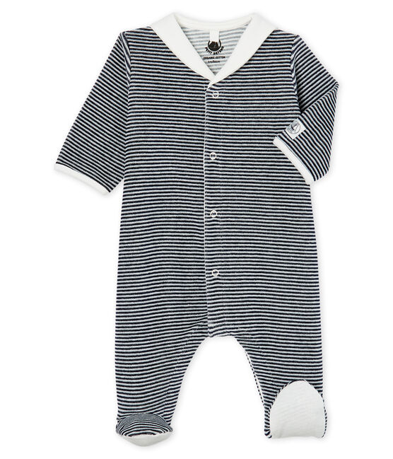 Baby Strampler Aus Velours Fur Jungen Petit Bateau