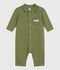Langer Baby-Overall aus einfarbiger Baumwolle OLIVINE