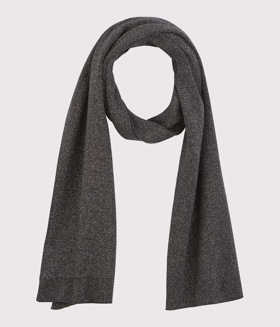 Glänzender Damenschal schwarz CITY/grau ARGENT