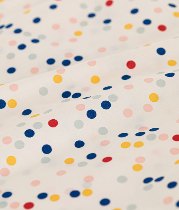 &Auml;rmellose Babybluse aus Popeline weiss/vielfarbig