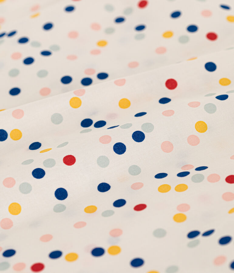&Auml;rmellose Babybluse aus Popeline weiss/vielfarbig