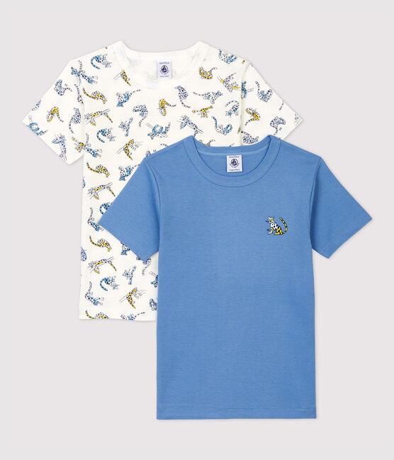 2er-Set kurzärmelige T-Shirts aus Bio-Baumwolle mit Panther-Print für Jungen variante 1