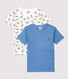 2er-Set kurzärmelige T-Shirts aus Bio-Baumwolle mit Panther-Print für Jungen
